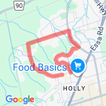 6.66km hill route from Holly Meadow route map