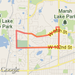 The Jefferson High School Track Run route map