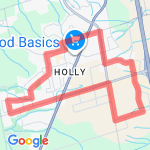 12km from Holly Meadow route map