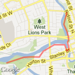 Thames number route map