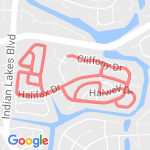 6 mile or 9.6 kilometer course route map