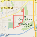 The easy 4 miler route map