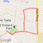 2 Mile route  route map