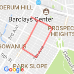 2 Mile Park Slope Beginners Lap route map