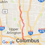 North Bank to Atrim- 10m route map