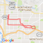 9.67 mile Rose City Loop route map