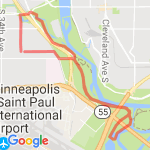 7 Mile Loop - House, Ft Snellling, Minnehaha Park route map