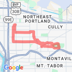 9.67 mile Rose City Loop route map