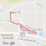Lee Road Loop route map