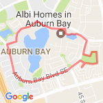 Auburn Bay route map