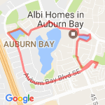 Auburn Bay 5 K route map