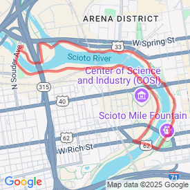 Run My Route - Running Map Downtown 3.5mi loop