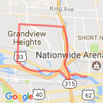 Downtown through Grandview Loop 6.23mi route map