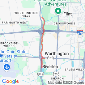 Run My Route - Running Map atrim to worthington - 7m