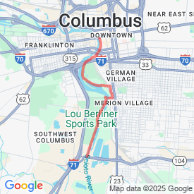 Run My Route - Running Map Broad st. to Berliner Park (south)