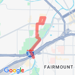 4 mile + warm up route map