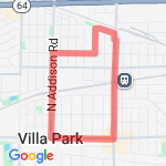 Ardmore and Addison route map