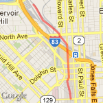 Falls Rd Red Sign route map