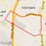 Hancock / Balcones Circle route map