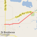 Trail to 110 toward Mound route map