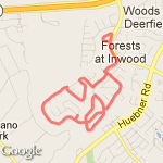 4.25 miles thru Inwood route map