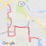 9mi route to lafitness amd back route map