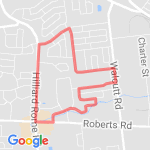 Hilliard Loop route map