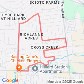 Run My Route - Running Map Hilliard Loop