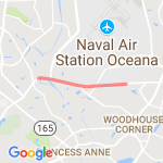 10k or 6.2 mile Dam Neck Rd  route map