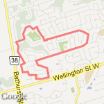 5 K aurora run route map