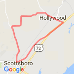 Hollywood 105 12 miler route map