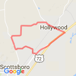 Hollywood Ridgedale Loop route map