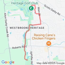 Run My Route - Running Map dog park to hilliard