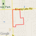 Dan's 2 mile route route map