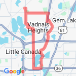11 mile Gervais Lake route map