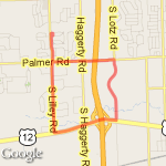 Michigan Ave route map