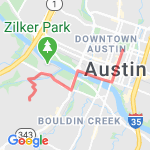 Austin to capitol building  route map