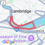 Hyatt to Mass Ave to River St route map