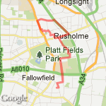 Manchester cycleway (1) route map