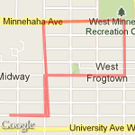 Ryan Park and West Minnehaha route map
