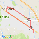 5.4 mile loop into Ashland route map
