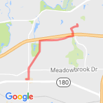 Planet Fitness and Back route map