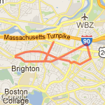 Figure 8 around Oak and comm ave route map