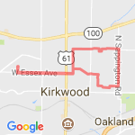 Essex / Glendale route map