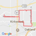 Sappington / Adams route map