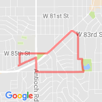 Long Dog Walk by Park route map