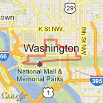 DC Monument Run route map