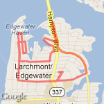 Larchmont 5-miler route map