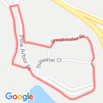 Arbor Lakes-1mi route map