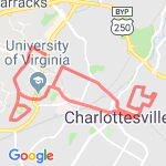 Charlottesville 10-Miler Course route map